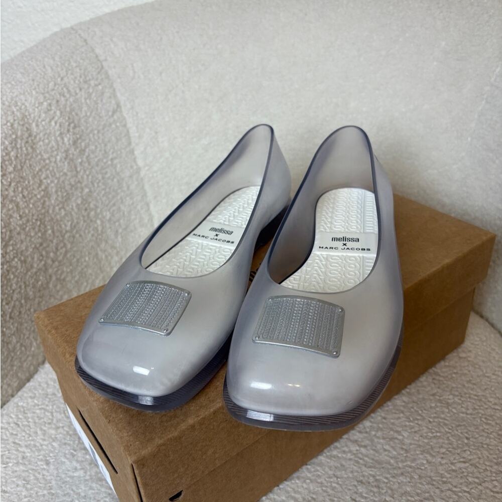 Marc Jacobs x Melissa logo-embossed ballerina shoes 38 - Picture 3 of 8